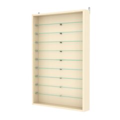 Витрина настенная с регулировочными полками №2-5ГУ-РЕГ, Крем Вайс