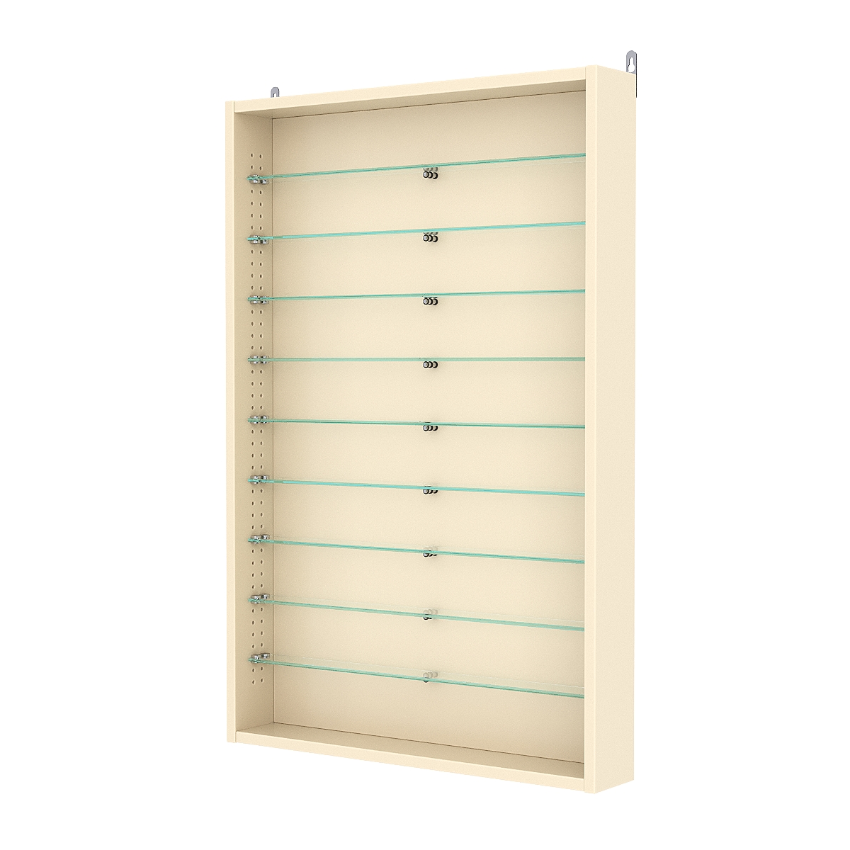 Витрина настенная с регулировочными полками №2-5ГУ-РЕГ, Крем Вайс