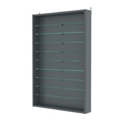 Витрина настенная с регулировочными полками №2-5ГУ-РЕГ, Темно-Серый