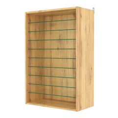 Витрина настенная с регулировочными полками №2-5ГГ-РЕГ, Дуб Золотистый