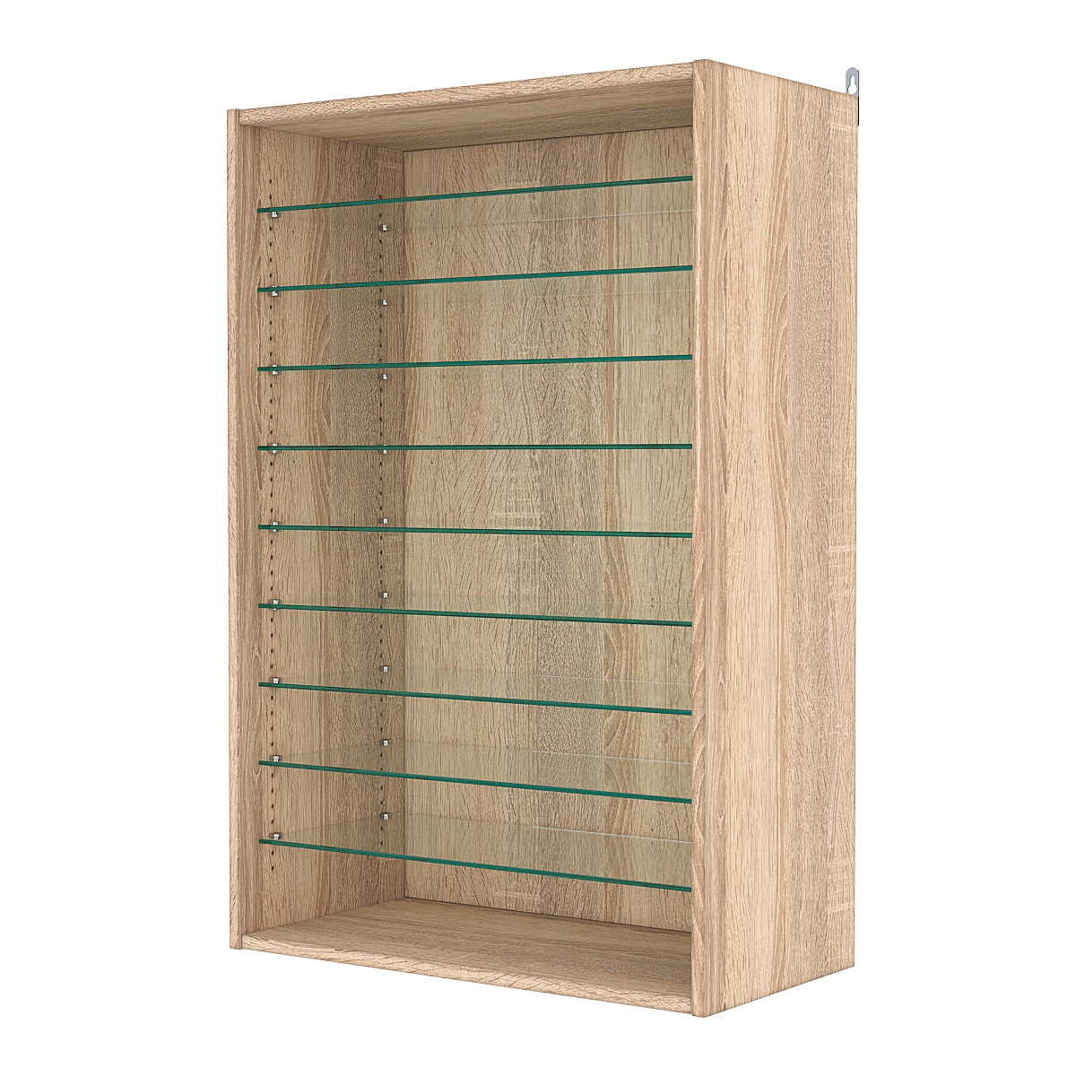 Витрина настенная с регулировочными полками №2-5ГГ-РЕГ, Дуб Сонома