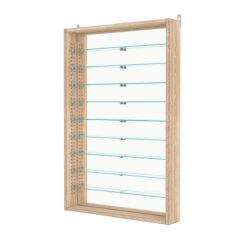 Витрина настенная с регулировочными полками №2-6ГУ-РЕГ с зеркалом, Дуб Сонома