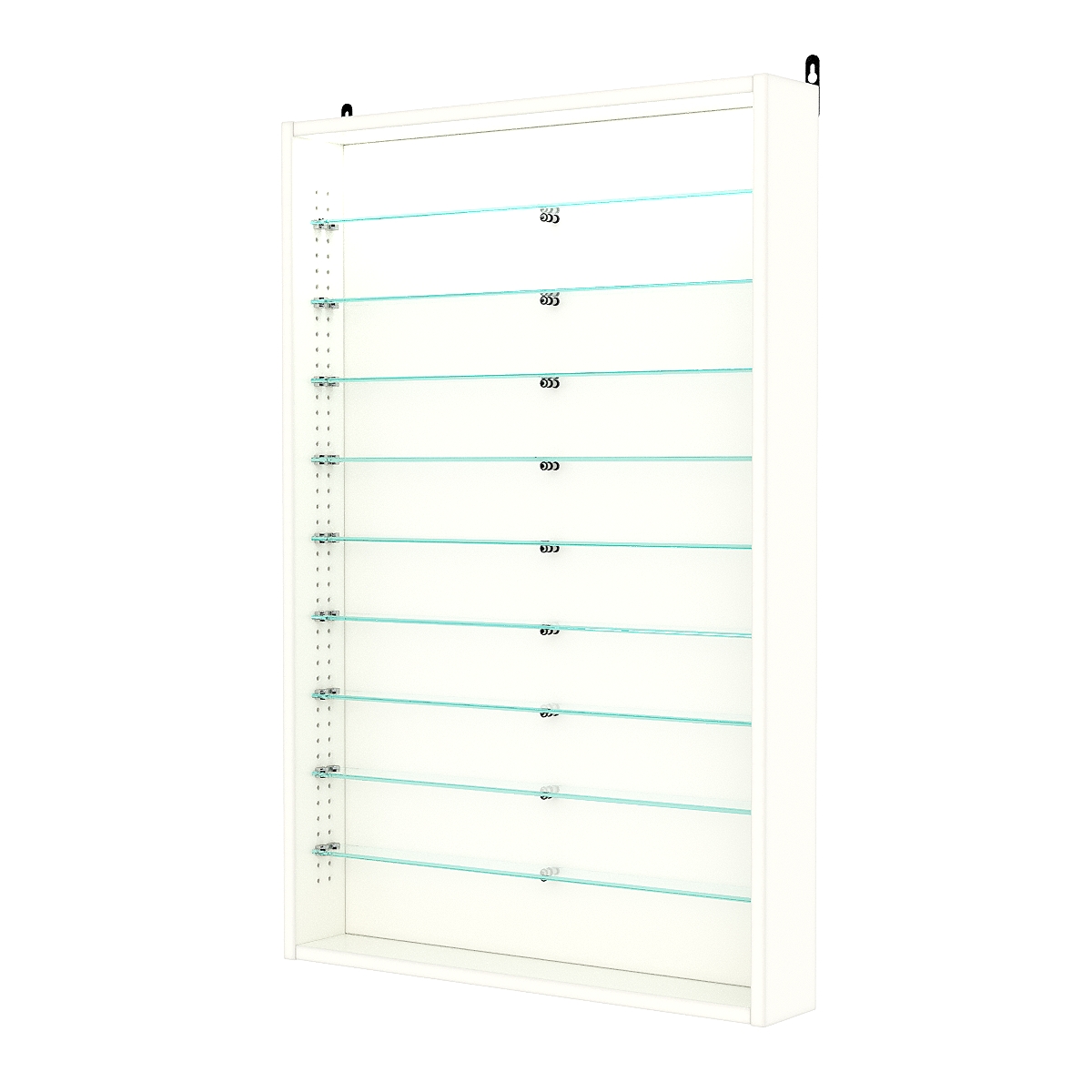 Витрина настенная с регулировочными полками №2-7ГУ-РЕГ с подсветкой, Белый