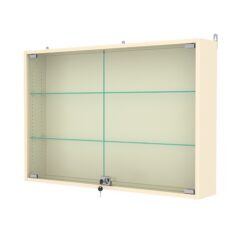 Витрина настенная с регулировочными полками №3-1А-РЕГ, Крем Вайс