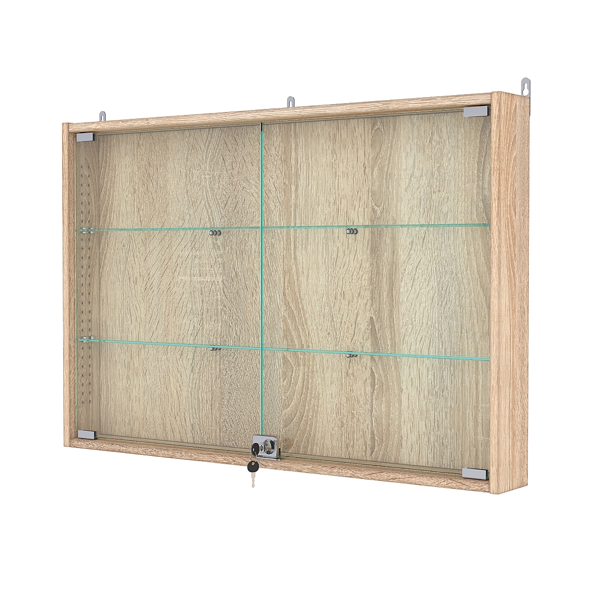 Витрина настенная с регулировочными полками №3-1АУ-РЕГ, Дуб Сонома