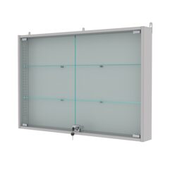 Витрина настенная с регулировочными полками №3-1АУ-РЕГ, Серый