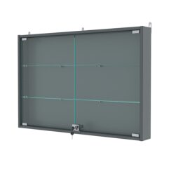 Витрина настенная с регулировочными полками №3-1АУ-РЕГ, Темно-Серый