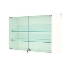 Витрина настенная с регулировочными полками №3-1АКГ-РЕГ, Белый