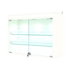 Витрина настенная с регулировочными полками №3-3АКГ-РЕГ с подсветкой, Белый