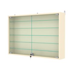 Витрина настенная с регулировочными полками №3-5А-РЕГ, Крем Вайс