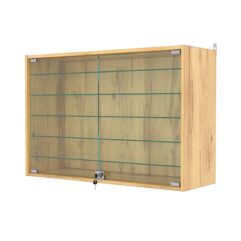 Витрина настенная с регулировочными полками №3-5АГ-РЕГ, Дуб Золотистый