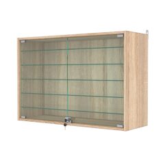 Витрина настенная с регулировочными полками №3-5АГ-РЕГ, Дуб Сонома