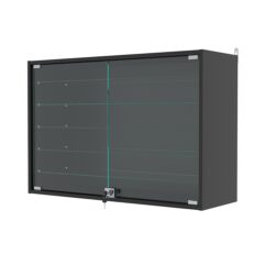 Витрина настенная с регулировочными полками №3-5АГ-РЕГ, Черный