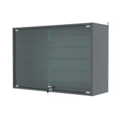 Витрина настенная с регулировочными полками №3-5АГ-РЕГ, Темно-Серый