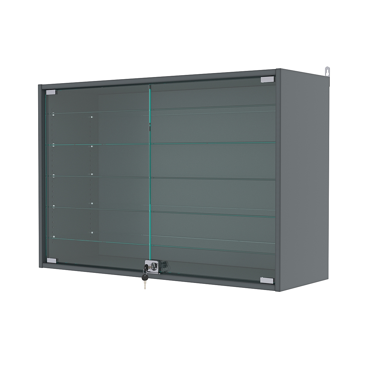 Витрина настенная с регулировочными полками №3-5АГ-РЕГ, Темно-Серый