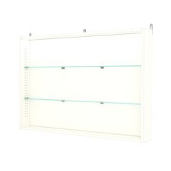 Витрина настенная с регулировочными полками №3-3ГУ-РЕГ с подсветкой, Белый