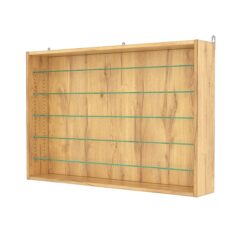 Витрина настенная с регулировочными полками №3-5Г-РЕГ, Дуб Золотистый