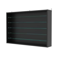 Витрина настенная с регулировочными полками №3-5Г-РЕГ, Черный