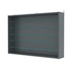 Витрина настенная с регулировочными полками №3-5Г-РЕГ, Темно-Серый