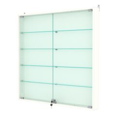 Витрина настенная с регулировочными полками №4-1АУ-РЕГ, Белый