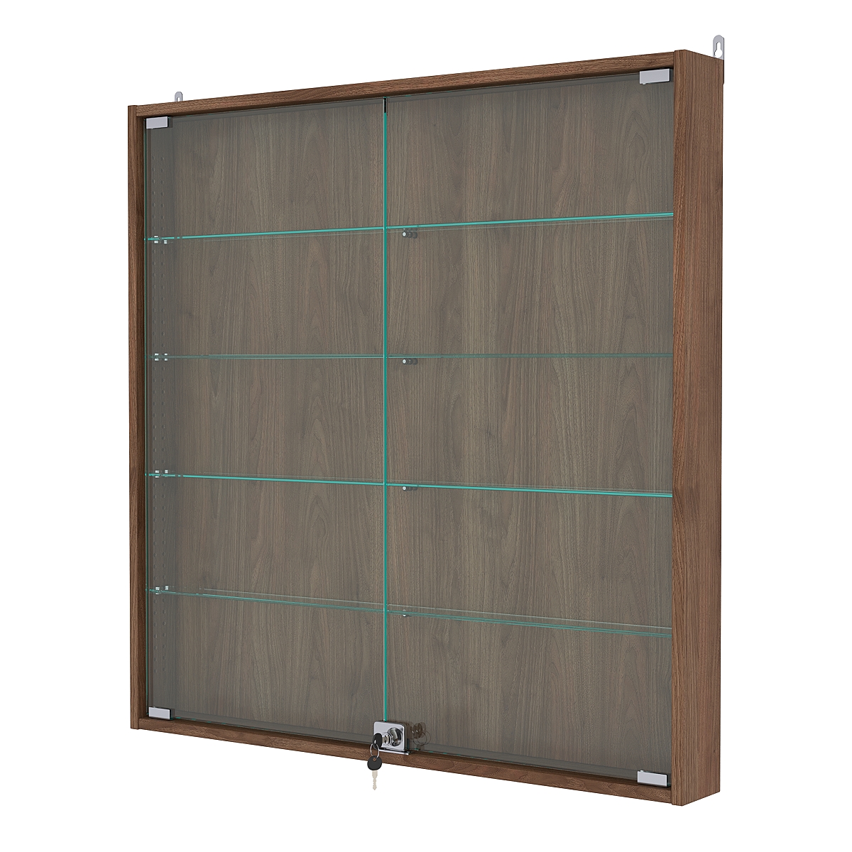 Витрина настенная с регулировочными полками №4-1АУ-РЕГ, Орех