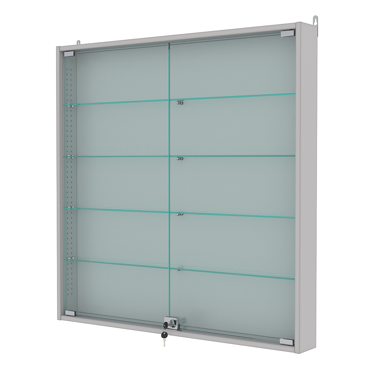 Витрина настенная с регулировочными полками №4-1АУ-РЕГ, Серый