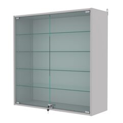 Витрина настенная с регулировочными полками №4-1АГ-РЕГ, Серый