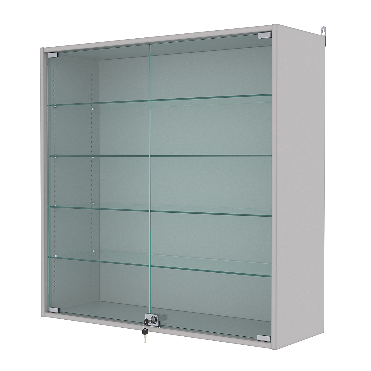 Витрина настенная с регулировочными полками №4-1АГ-РЕГ, Серый