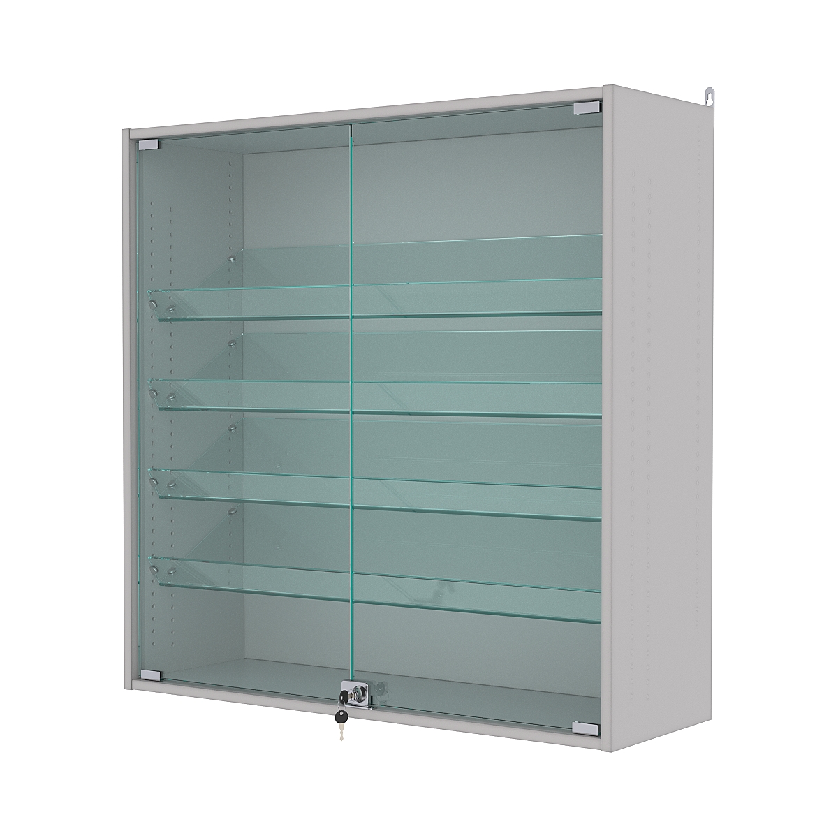 Витрина настенная с регулировочными полками №4-1АКГ-РЕГ, Серый