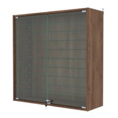 Витрина настенная с регулировочными полками №4-5АГ-РЕГ, Орех