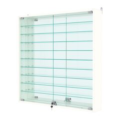 Витрина настенная с регулировочными полками №4-6А-РЕГ с зеркалом, Белый