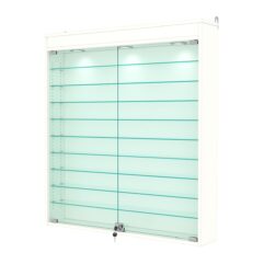 Витрина настенная с регулировочными полками №4-7А-РЕГ с подсветкой, Белый