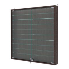 Витрина настенная с регулировочными полками №4-7АУ-РЕГ с подсветкой, Дуб Венге