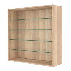 Витрина настенная с регулировочными полками №4-1ГГ-РЕГ, Дуб Сонома