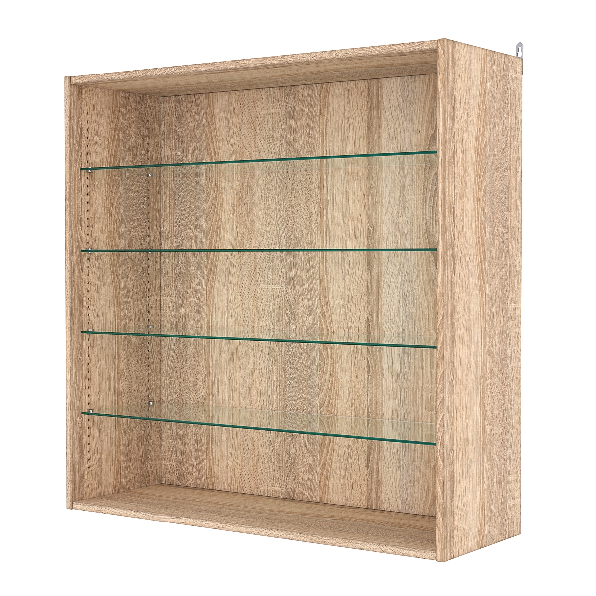 Витрина настенная с регулировочными полками №4-1ГГ-РЕГ, Дуб Сонома