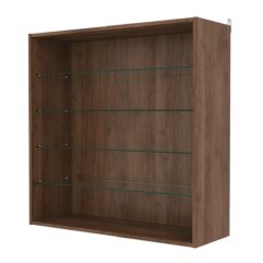 Витрина настенная с регулировочными полками №4-1ГГ-РЕГ, Орех