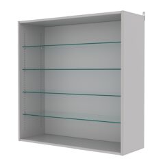 Витрина настенная с регулировочными полками №4-1ГГ-РЕГ, Серый