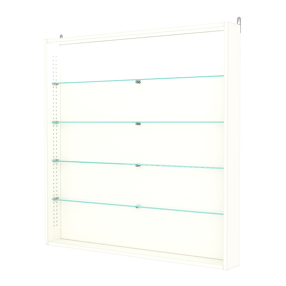 Витрина настенная с регулировочными полками №4-3ГУ-РЕГ с подсветкой, Белый