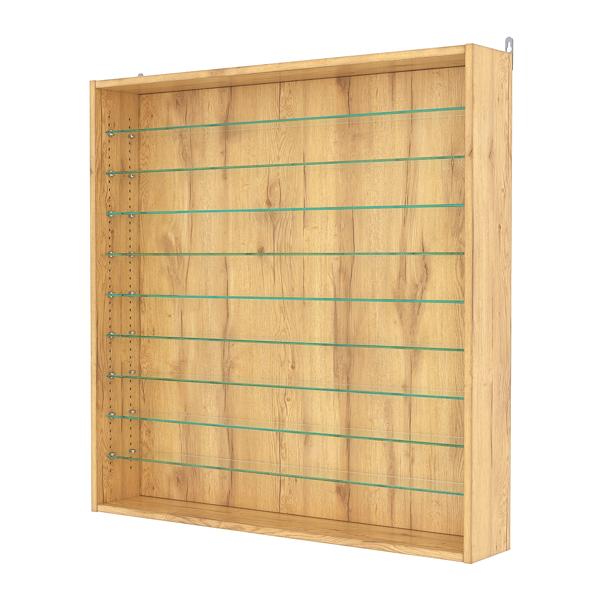 Витрина настенная с регулировочными полками №4-5Г-РЕГ, Дуб Золотистый