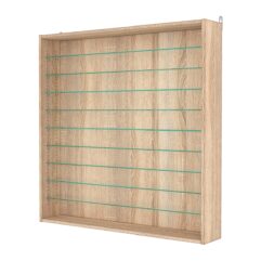 Витрина настенная с регулировочными полками №4-5Г-РЕГ, Дуб Сонома