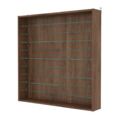 Витрина настенная с регулировочными полками №4-5Г-РЕГ, Орех