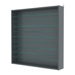 Витрина настенная с регулировочными полками №4-5Г-РЕГ, Темно-Серый