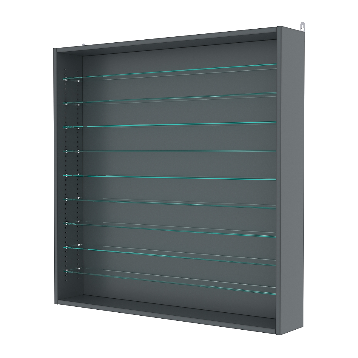 Витрина настенная с регулировочными полками №4-5Г-РЕГ, Темно-Серый