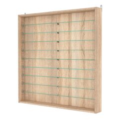 Витрина настенная с регулировочными полками №4-5ГУ-РЕГ, Дуб Сонома