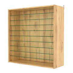 Витрина настенная с регулировочными полками №4-5ГГ-РЕГ, Дуб Золотистый