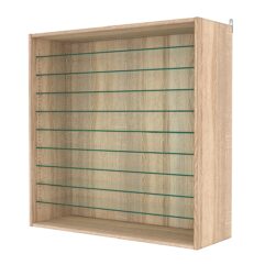 Витрина настенная с регулировочными полками №4-5ГГ-РЕГ, Дуб Сонома