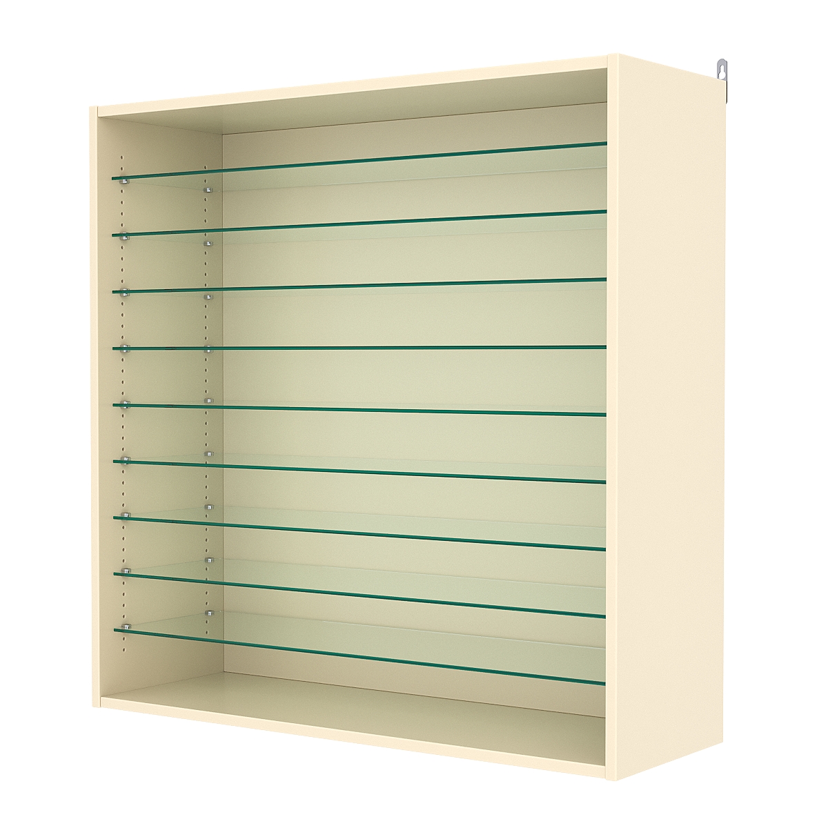 Витрина настенная с регулировочными полками №4-5ГГ-РЕГ, Крем Вайс