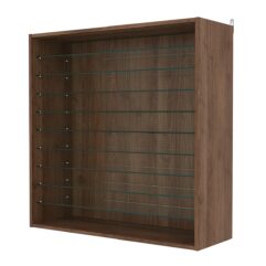 Витрина настенная с регулировочными полками №4-5ГГ-РЕГ, Орех