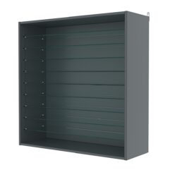 Витрина настенная с регулировочными полками №4-5ГГ-РЕГ, Темно-Серый