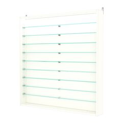 Витрина настенная с регулировочными полками №4-7ГУ-РЕГ с подсветкой, Белый